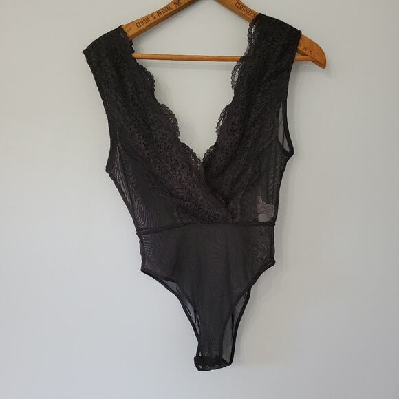 Zara Trafaluc Lace Bodysuit Black S - Picture 1 of 8